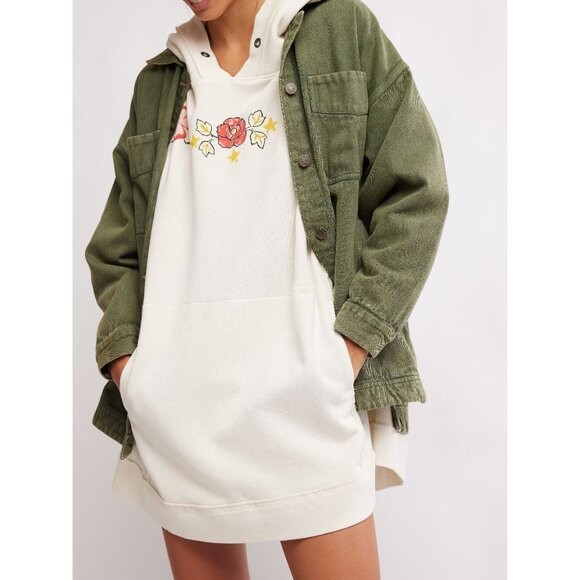 FREE PEOPLE We The Free Graphic We Hoodie / Ivory Combo - Picture 4 of 6